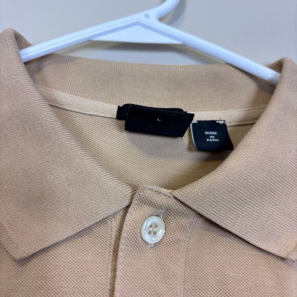 Hugo Boss Tan Collared Long Sleeve Polo Top Men’s Large - Picture 6 of 7